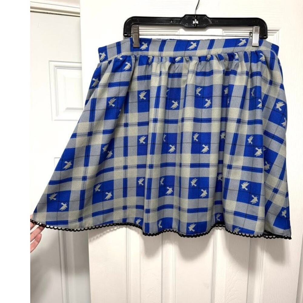Hot Topic Juniors‎ Plus Size 2X Harry Potter Ravenclaw Raven Plaid Mini Skirt